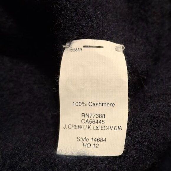 J Crew 100% Cashmere Sweater Women's Ribbed Scoop Neck Soft Blue Size Small - Picture 6 of 10